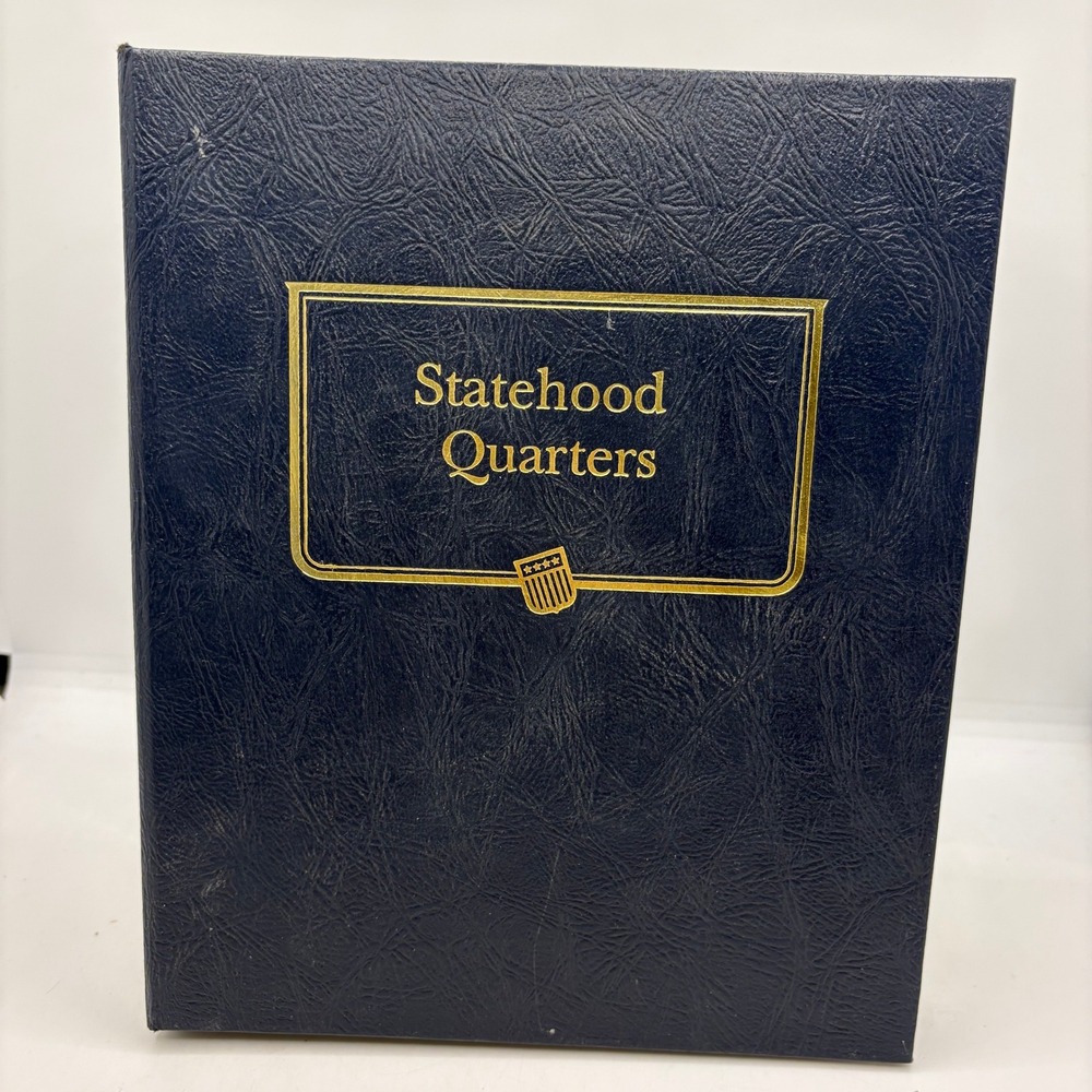 Whitman Statehood Quarters Coin Album Complete Set 1999-2008 Blue Folder 10273